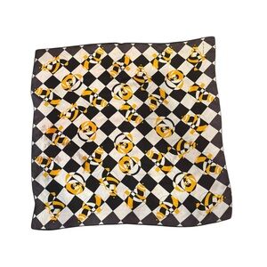 Checkered Bee Pattern silk  Scarf